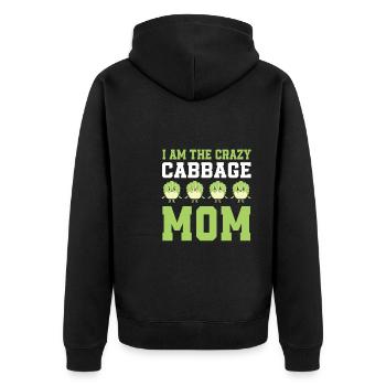 Cabbage Whisperer - Unisex Premium Organic Zip Hoodie - black - Back - Nico (187cm)