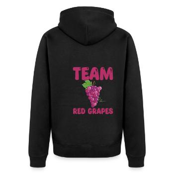 Équipe Raisins Rouges - Veste à capuche bio Premium Unisexe - noir - Dos - Nico (187cm)