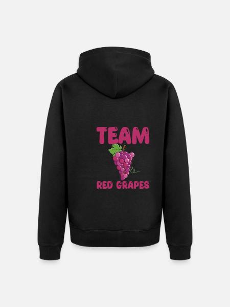 Team Red Grapes - Unisex Premium Organic Zip Hoodie - black