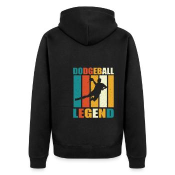 Légende du Dodgeball - Veste à capuche bio Premium Unisexe - noir - Dos - Nico (187cm)