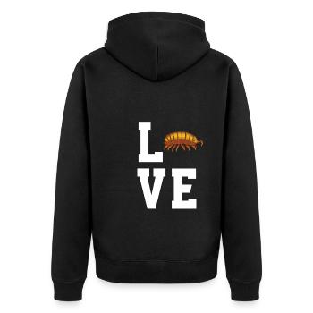 Dear Woodlice - Unisex Premium Organic Zip Hoodie - black - Back - Nico (187cm)