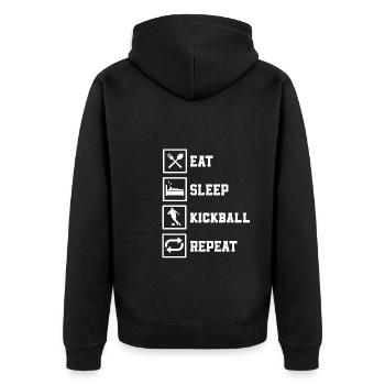 Cadeau Kickball - Veste à capuche bio Premium Unisexe - noir - Dos - Nico (187cm)