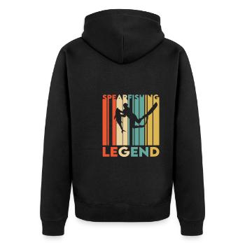 Légende de la pêche sous-marine - Veste à capuche bio Premium Unisexe - noir - Dos - Nico (187cm)