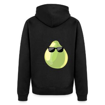 Pomelo - Unisex Premium Bio Zip Hoodie - Schwarz - Hinten - Nico (187cm)