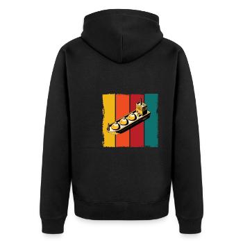 LNG Tanker - Unisex Premium Organic Zip Hoodie - black - Back - Nico (187cm)