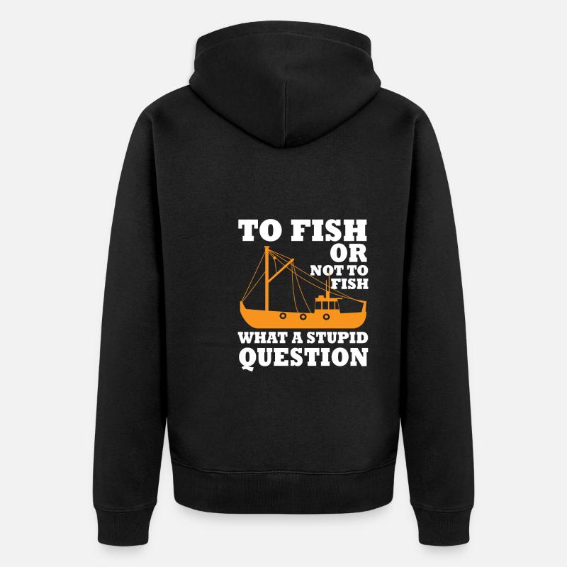 Coupeurs de pêche Pêche - Veste à capuche bio Premium Unisexe - noir
