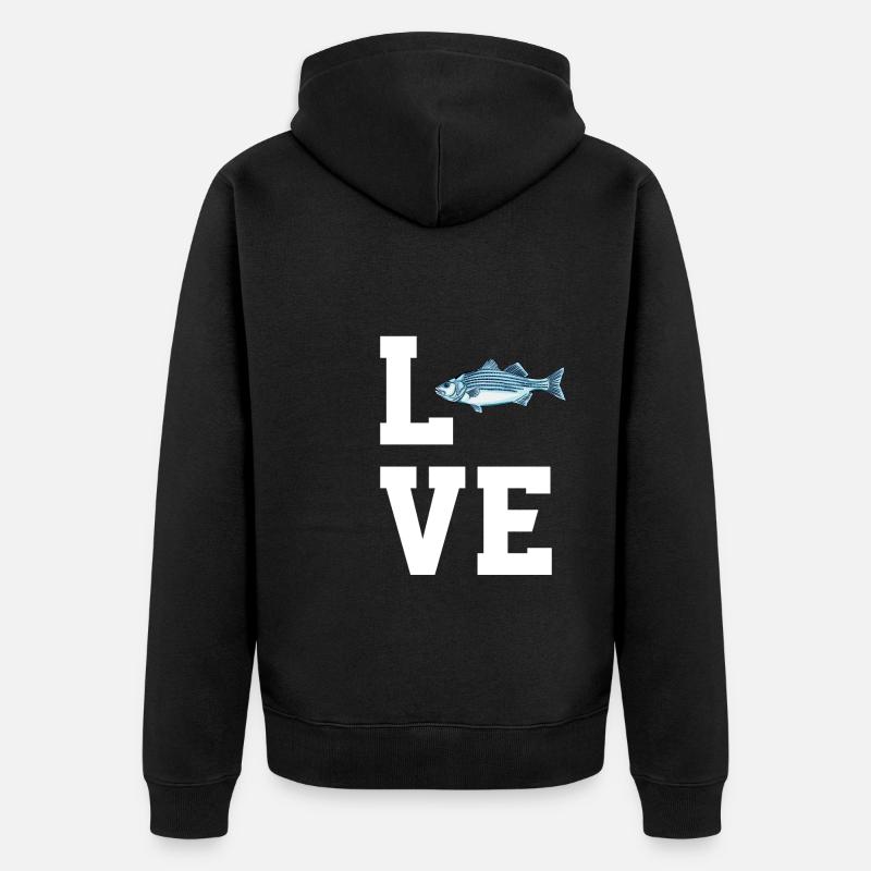 Cher perchoir rayé - Veste à capuche bio Premium Unisexe - noir