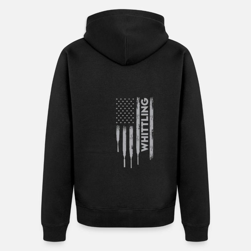 Sculpture aux États-Unis - Veste à capuche bio Premium Unisexe - noir