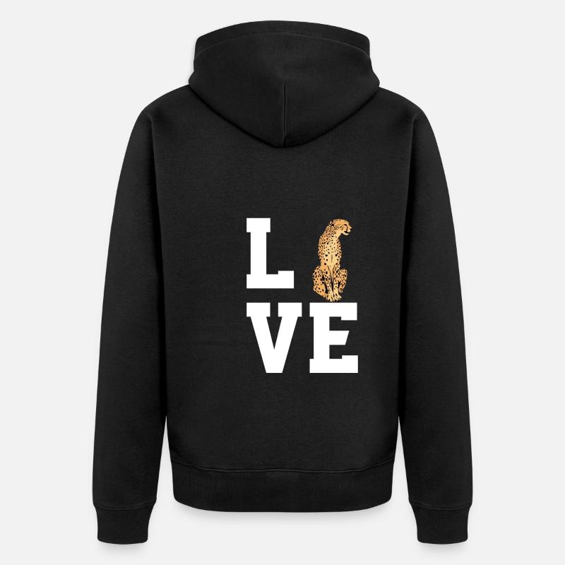 Cher guépard - Veste à capuche bio Premium Unisexe - noir