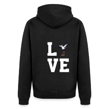 Cher Secrétaire Bird - Veste à capuche bio Premium Unisexe - noir - Dos - Nico (187cm)