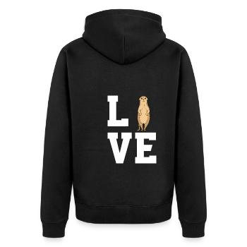 Chers suricates - Veste à capuche bio Premium Unisexe - noir - Dos - Nico (187cm)
