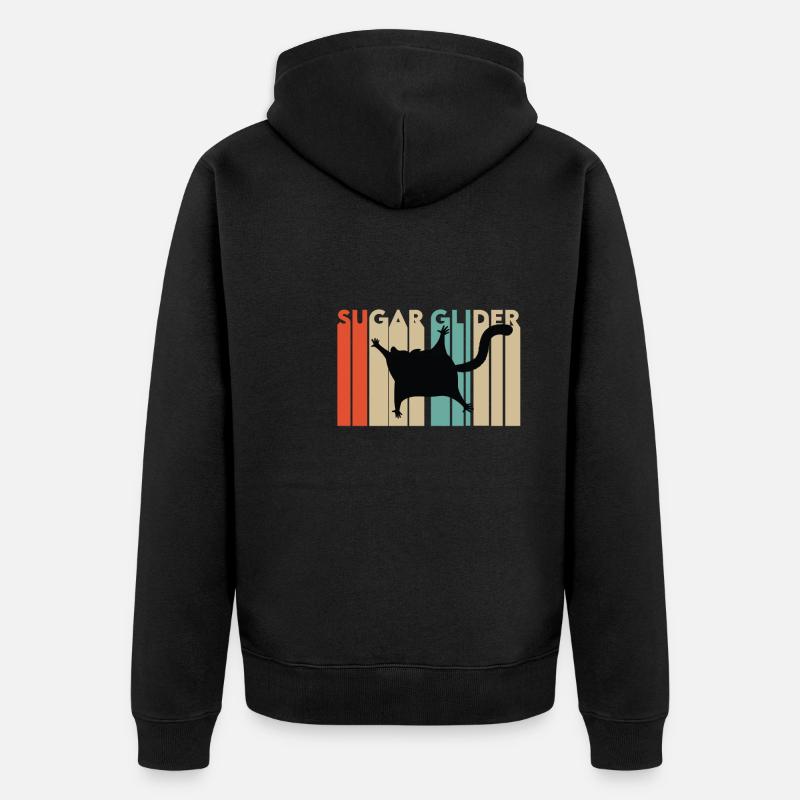 Kurzkopfgleitbeutler Cadeau Rétro - Veste à capuche bio Premium Unisexe - noir