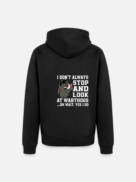 Cool Warthog t-shirt - Unisex Premium Organic Zip Hoodie - black