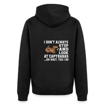 Capybara - Veste à capuche bio Premium Unisexe - noir - Dos - Nico (187cm)
