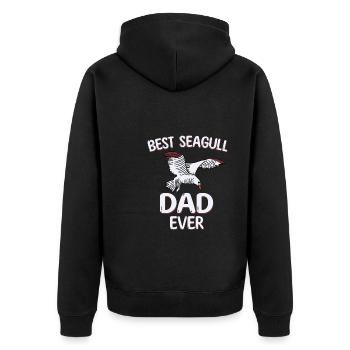 Meilleur(e) Papa mouette - Veste à capuche bio Premium Unisexe - noir - Dos - Nico (187cm)