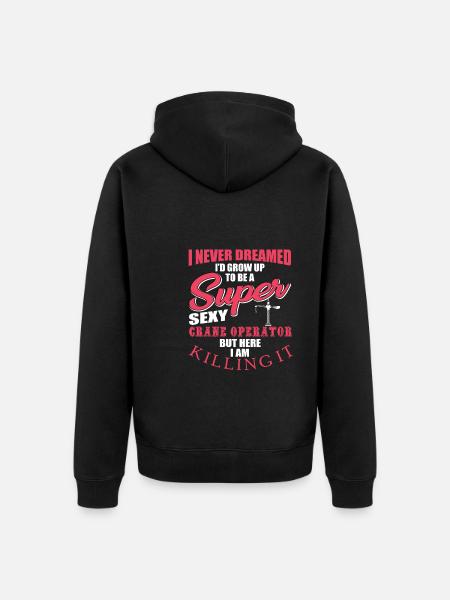 Conception amusante d’un grutier - Veste à capuche bio Premium Unisexe - noir