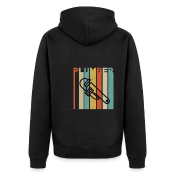 Plumber Pipe Tongs T-shirt - Veste à capuche bio Premium Unisexe - noir - Dos - Nico (187cm)