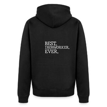 Meilleur ouvrier métallurgique de tous les temps - Veste à capuche bio Premium Unisexe - noir - Dos - Nico (187cm)