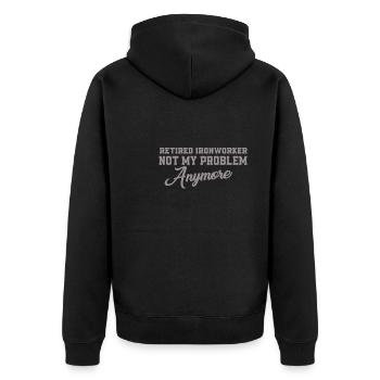 Métallurgistes à la retraite - Veste à capuche bio Premium Unisexe - noir - Dos - Nico (187cm)