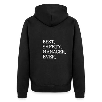 Best Security Manager Ever - Unisex Premium Organic Zip Hoodie - black - Back - Nico (187cm)