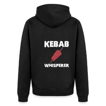 Kebab Chuchoteur - Veste à capuche bio Premium Unisexe - noir - Dos - Nico (187cm)
