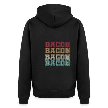 Speck - Unisex Premium Bio Zip Hoodie - Schwarz - Hinten - Nico (187cm)