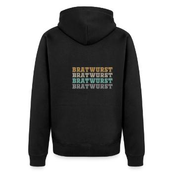 Retro Ferry Vêtements Porte-conteneurs - Veste à capuche bio Premium Unisexe - noir - Dos - Nico (187cm)