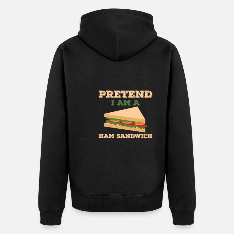 Sandwich au jambon - Veste à capuche bio Premium Unisexe - noir
