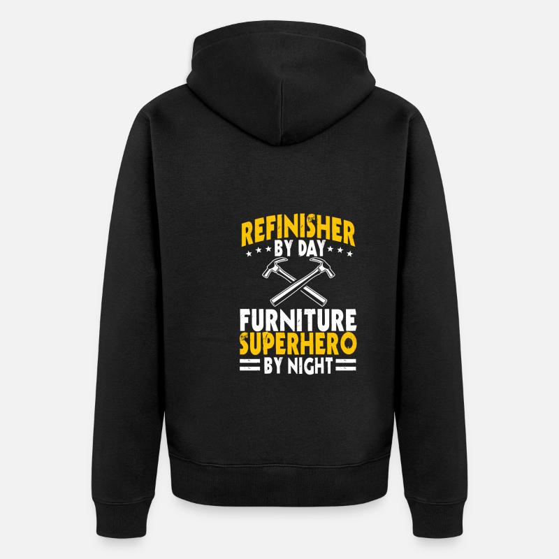 Möbel Superheld - Unisex Premium Bio Zip Hoodie - Schwarz