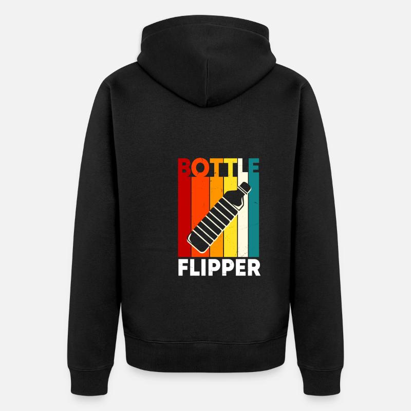 Retro Bottle Pinball - Veste à capuche bio Premium Unisexe - noir