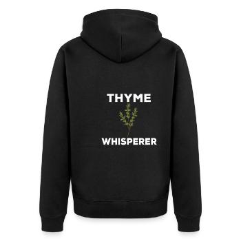 Chuchoteur de thym - Veste à capuche bio Premium Unisexe - noir - Dos - Nico (187cm)
