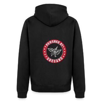 Powered by oregano - Unisex Premium Organic Zip Hoodie - black - Back - Nico (187cm)