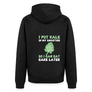 Drôle de dicton de chou frisé - Veste à capuche bio Premium Unisexe - noir - Dos - Nico (187cm)