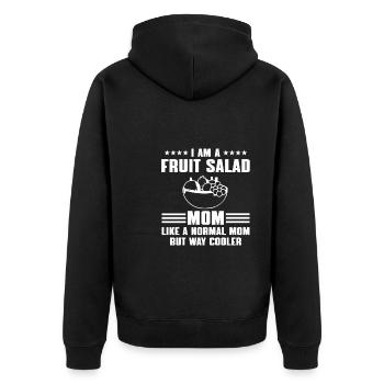 Salade de fruits maman - Veste à capuche bio Premium Unisexe - noir - Dos - Nico (187cm)