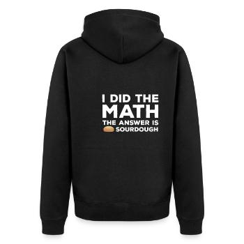 Funny sourdough joke - Unisex Premium Organic Zip Hoodie - black - Back - Nico (187cm)