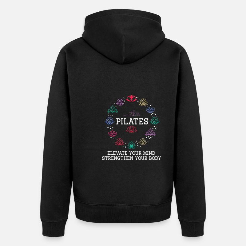 Pilates dit mandala - Veste à capuche bio Premium Unisexe - noir