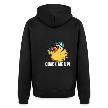 Drôle de dicton de canard en caoutchouc - Veste à capuche bio Premium Unisexe - noir - Dos - Nico (187cm)
