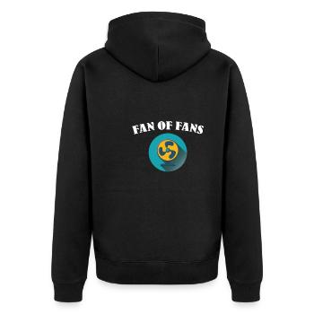 Retro Fährschiff Bekleidung Containerschiff - Unisex Premium Bio Zip Hoodie - Schwarz - Hinten - Nico (187cm)