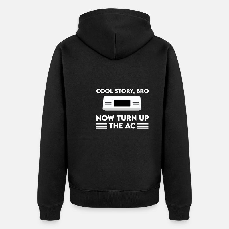 Drôle de climatiseurT-shirt - Veste à capuche bio Premium Unisexe - noir