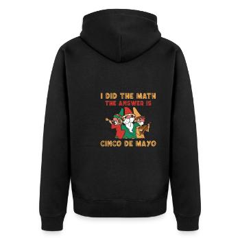 Lustige Cinco De Mayo Zwerge - Unisex Premium Bio Zip Hoodie - Schwarz - Hinten - Nico (187cm)