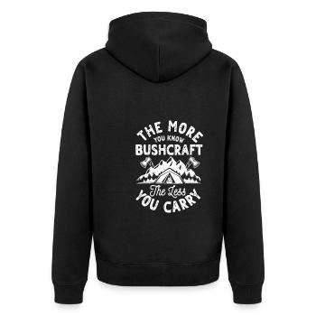 Grand cadeau Bushcraft - Veste à capuche bio Premium Unisexe - noir - Dos - Nico (187cm)