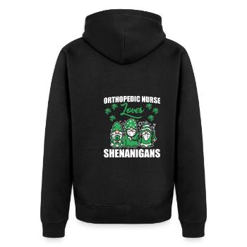 Retro Fährschiff Bekleidung Containerschiff - Unisex Premium Bio Zip Hoodie - Schwarz - Hinten - Nico (187cm)