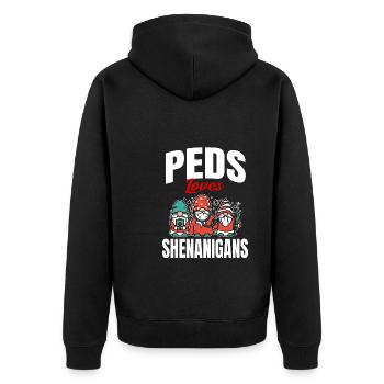 Funny Peds Love Shenanigan's St. Patrick's Day - Unisex Premium Organic Zip Hoodie - black - Back - Nico (187cm)