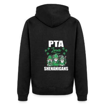 PTA adore la Saint-Patrick irlandaise de Shenanigance - Veste à capuche bio Premium Unisexe - noir - Dos - Nico (187cm)