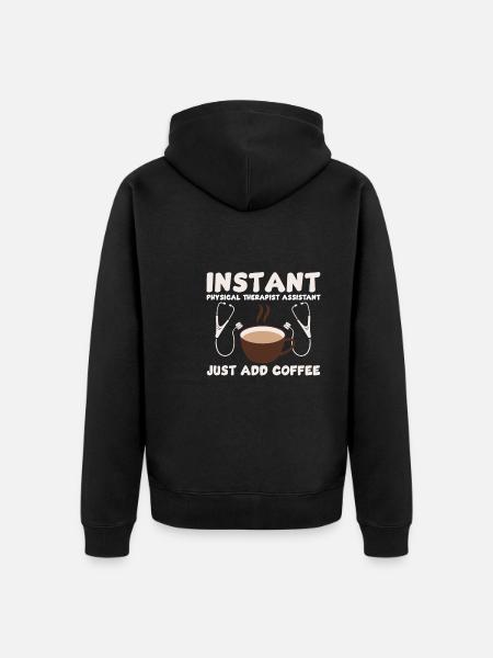 Funny Physiotherapist Assistant - Unisex Premium Organic Zip Hoodie - black