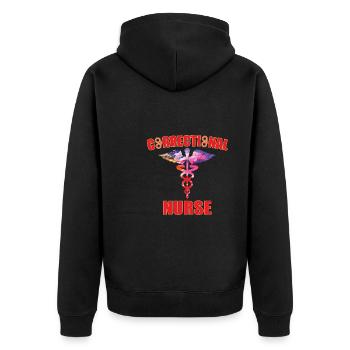 Grande conception d’infirmière correctionnelle - Veste à capuche bio Premium Unisexe - noir - Dos - Nico (187cm)