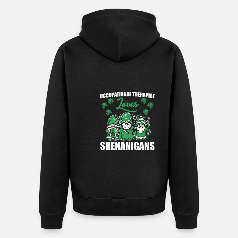 Costume de la Saint-Patrick ergothérapeute - Veste à capuche bio Premium Unisexe - noir