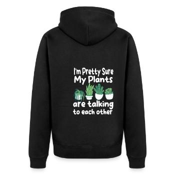 Lustige Pflanzen Liebhaber Garten Gärtner - Unisex Premium Bio Zip Hoodie - Schwarz - Hinten - Nico (187cm)