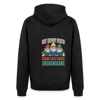 Opérateur de machinerie lourde Fête de la Saint-Patrick - Veste à capuche bio Premium Unisexe - noir - Dos - Nico (187cm)