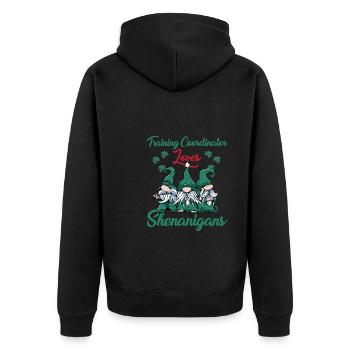 Coordonnatrice de la formation Fête de la Saint-Patrick - Veste à capuche bio Premium Unisexe - noir - Dos - Nico (187cm)